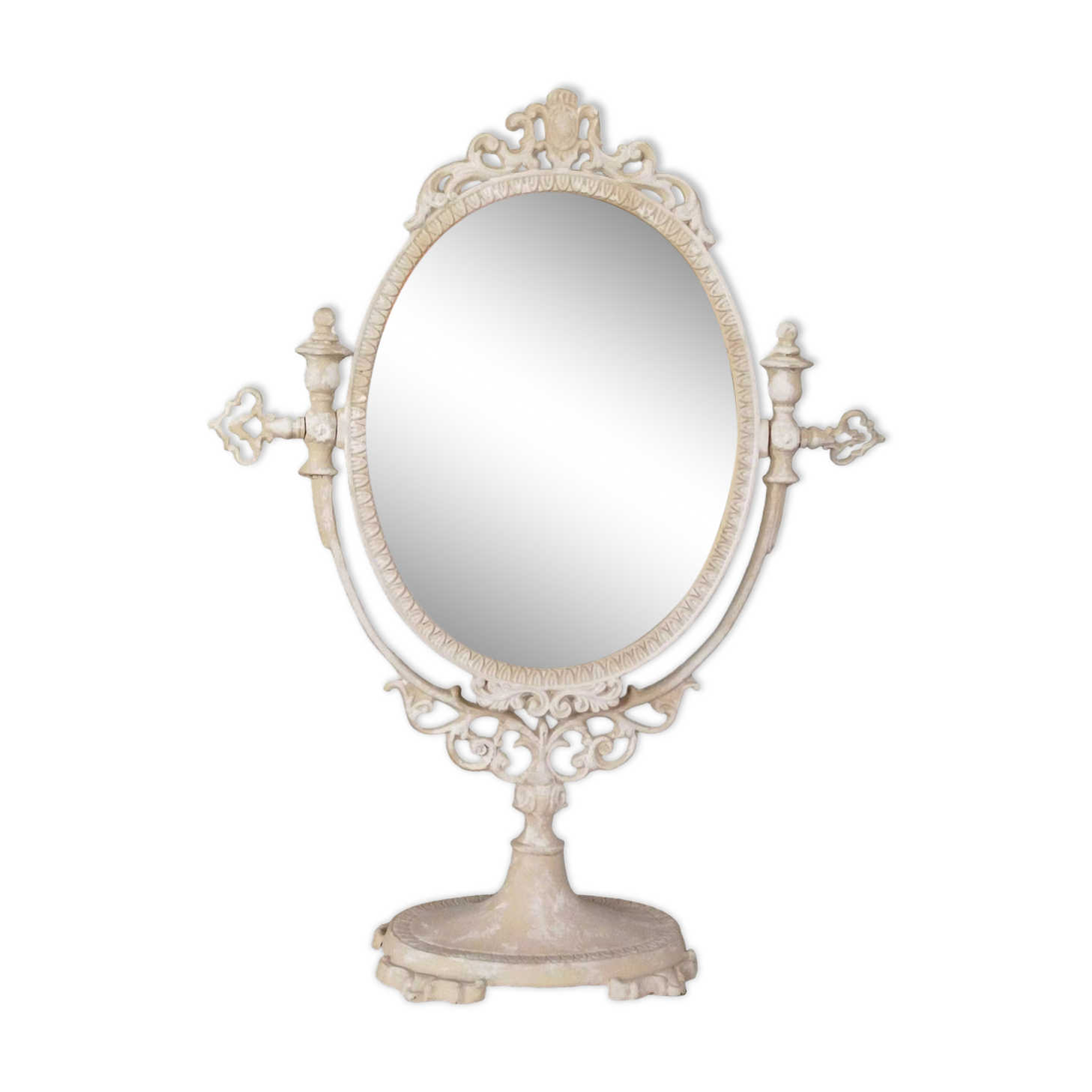 White table psyche mirror