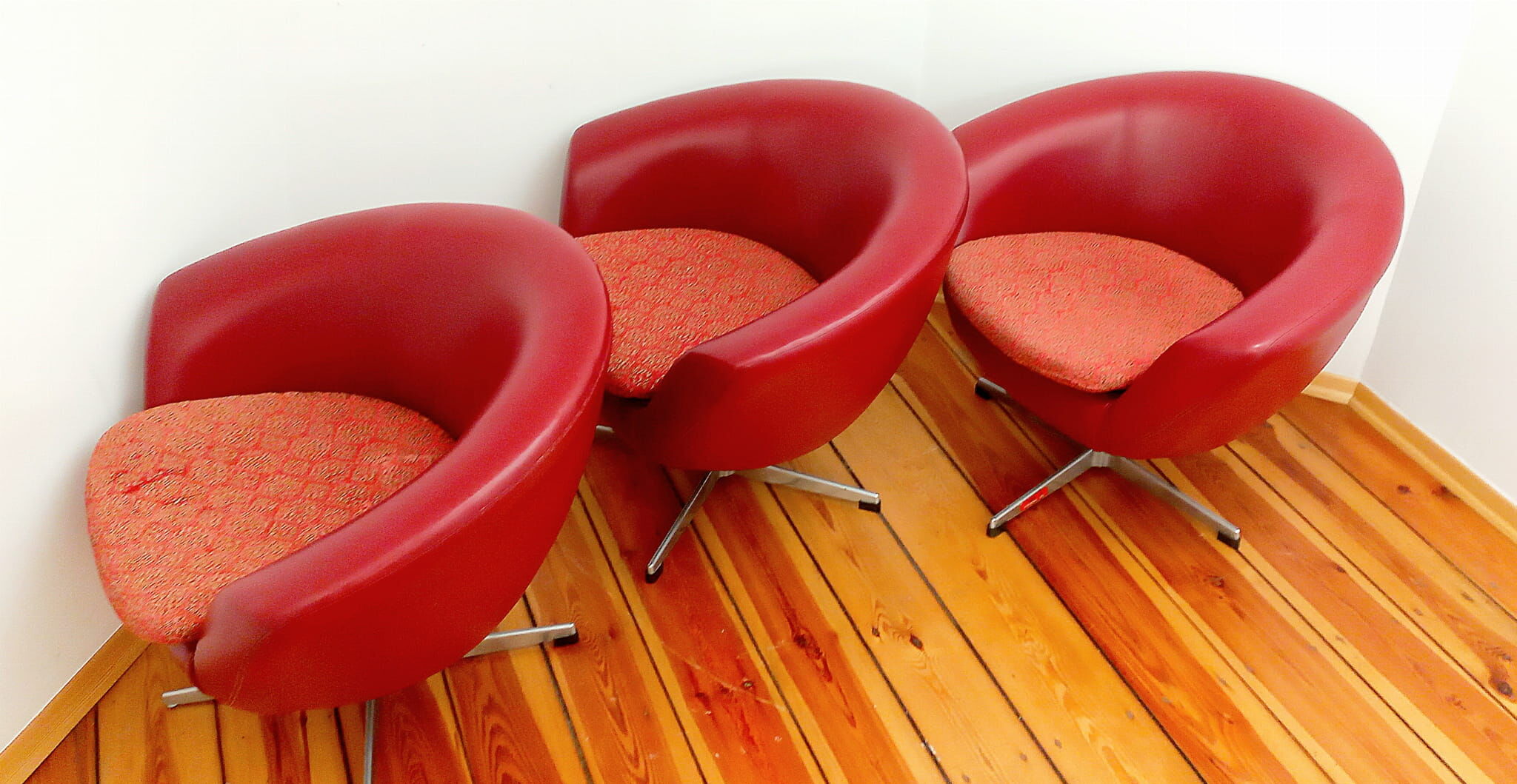 Set of swivel chairs, Czechoslovakia, 60s, Up Zavody Rousinov