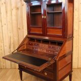 Scriban Bookcase In Solid Mahogany, 18th Century, Louis XVI, Port Furniture