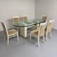 Table et 6 chaises design thonet  laquage craquelé années 80 vintage