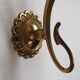 French Vintage Brass Single Wall Light Patterned Frilled Glass Shade