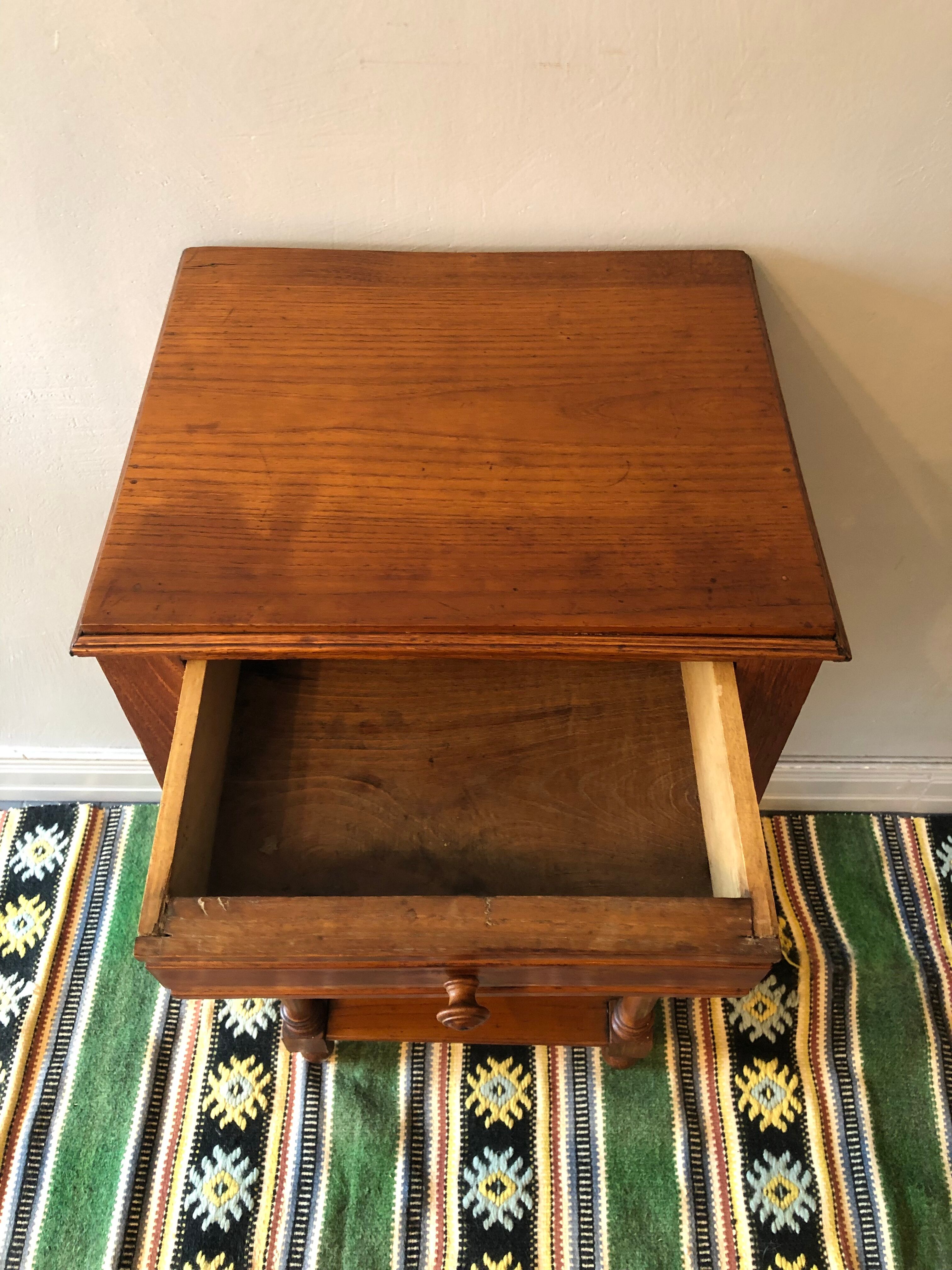Old oak bedside table