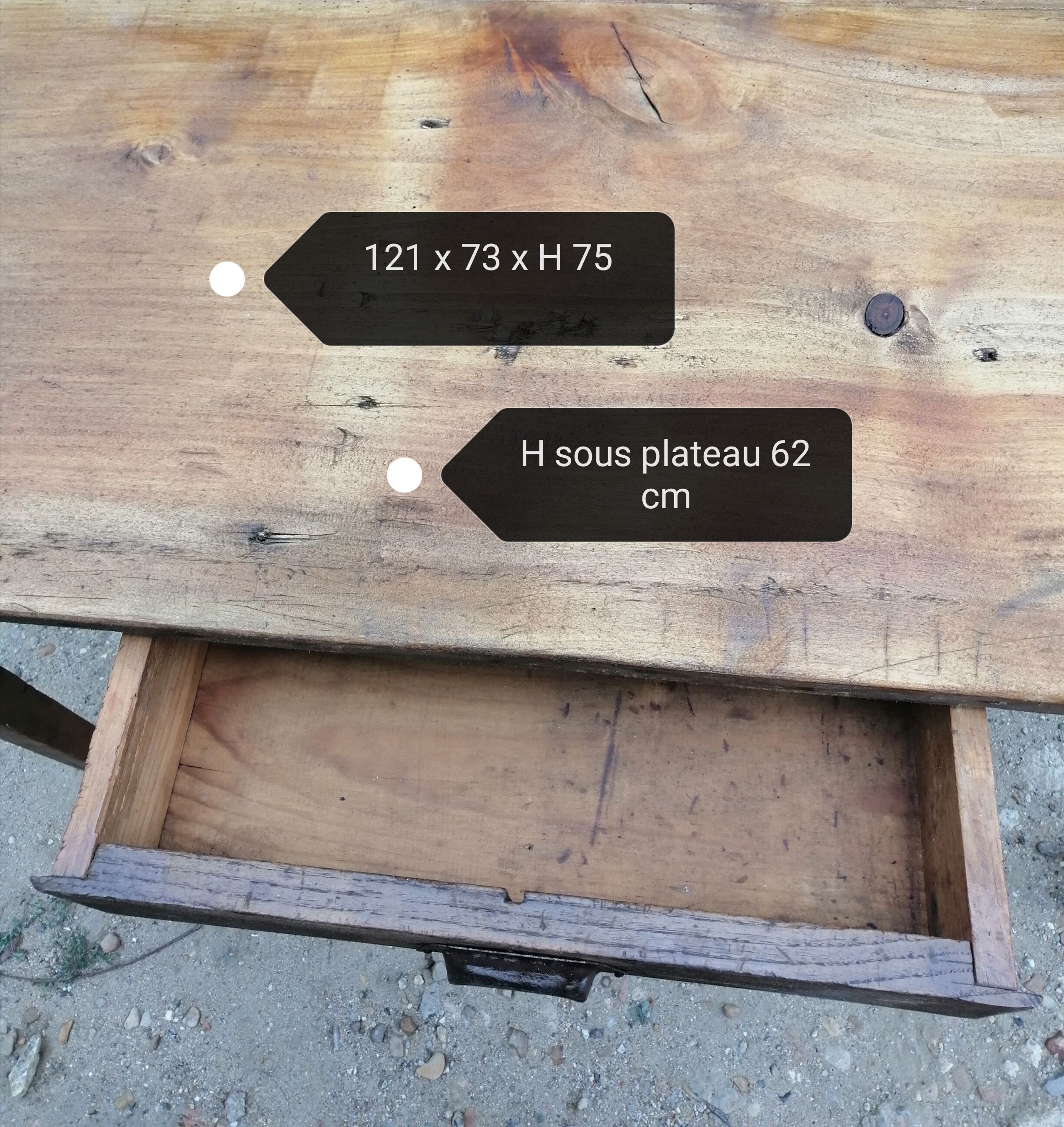 Table de ferme en bois