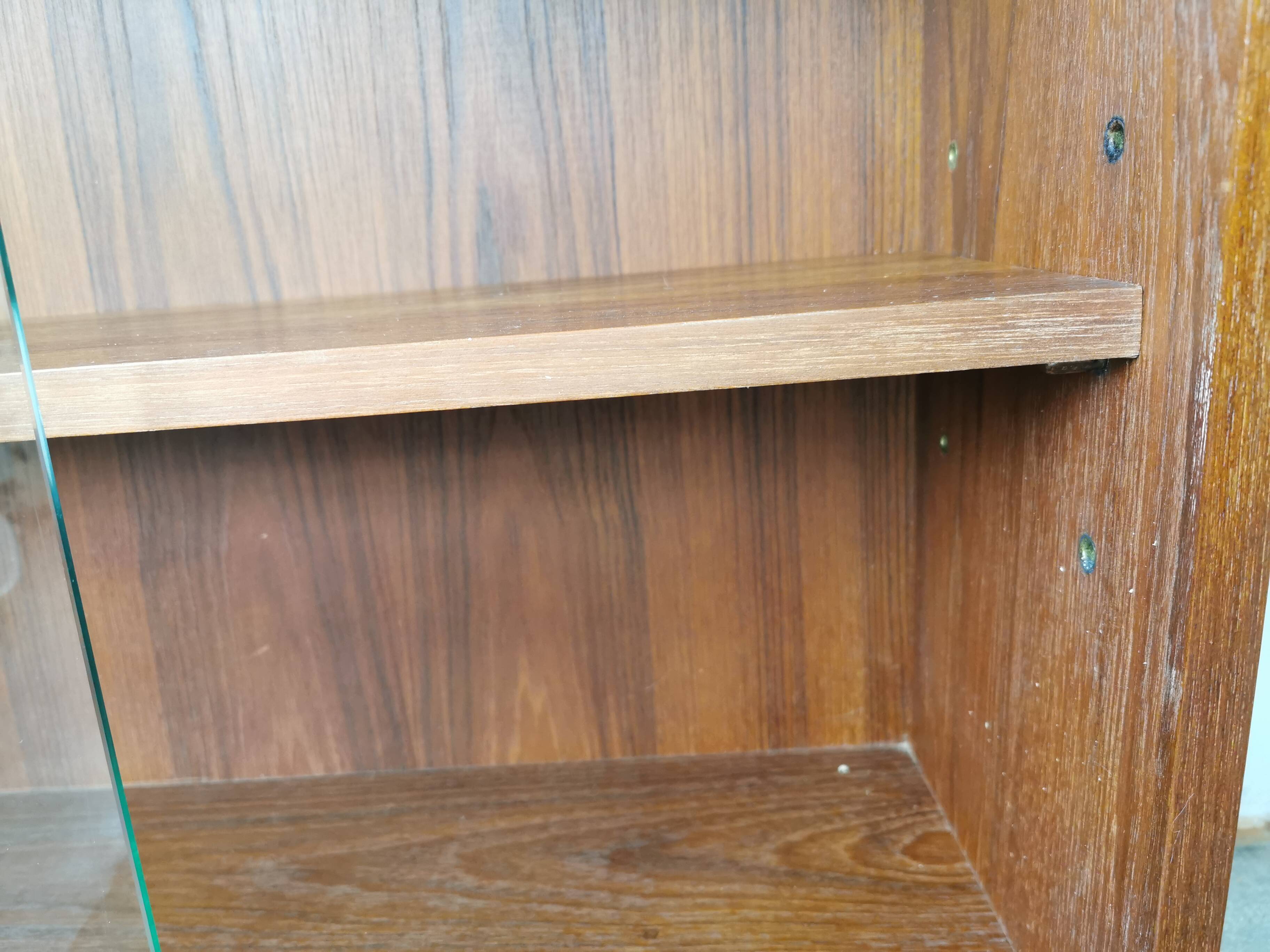 Narrow glass shelf from the 1960s