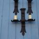 Forged Iron Castle Wall Lights: French Salvaged Sconces, Medieval Style