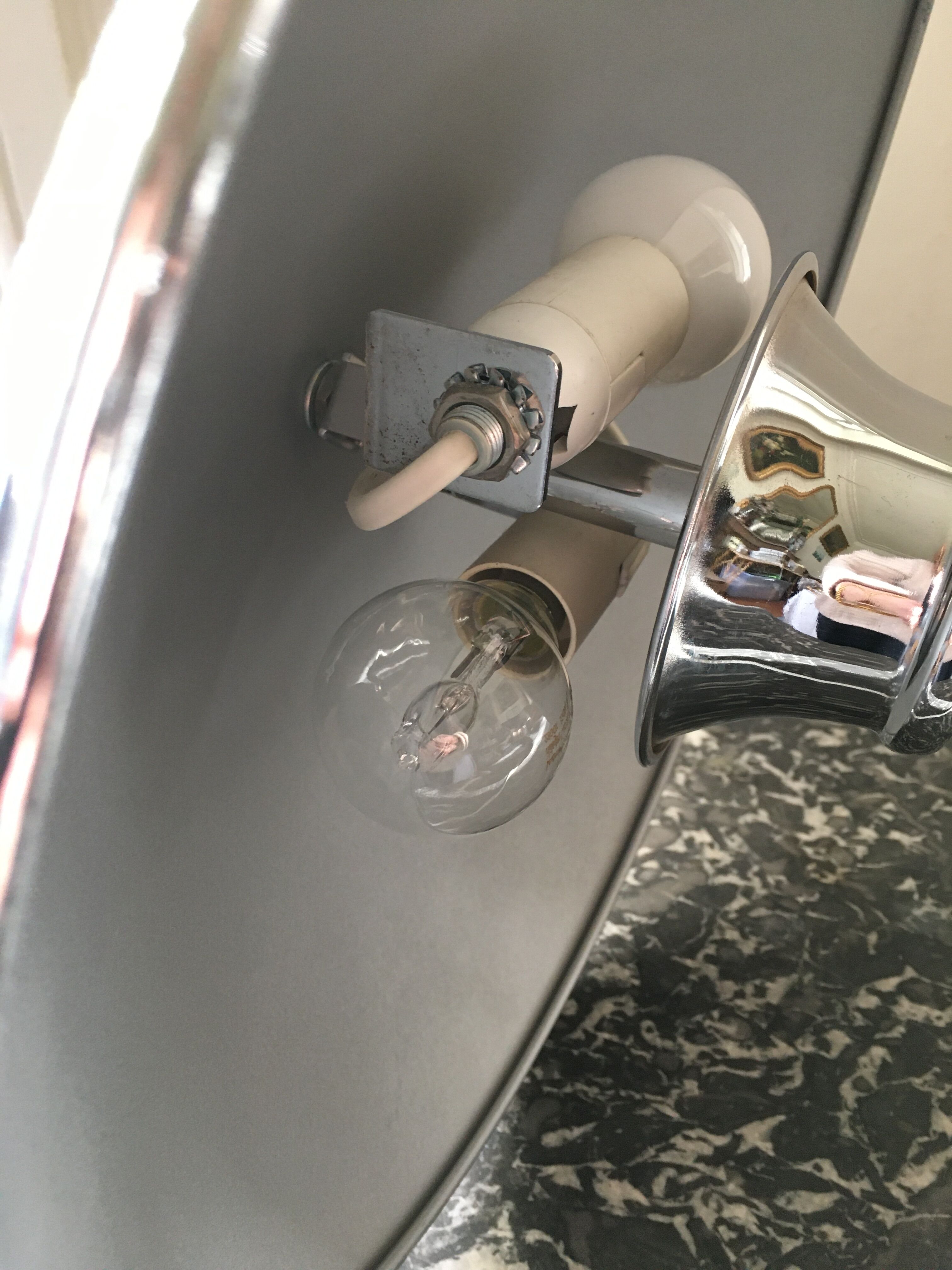 Chrome mushroom lamp 80