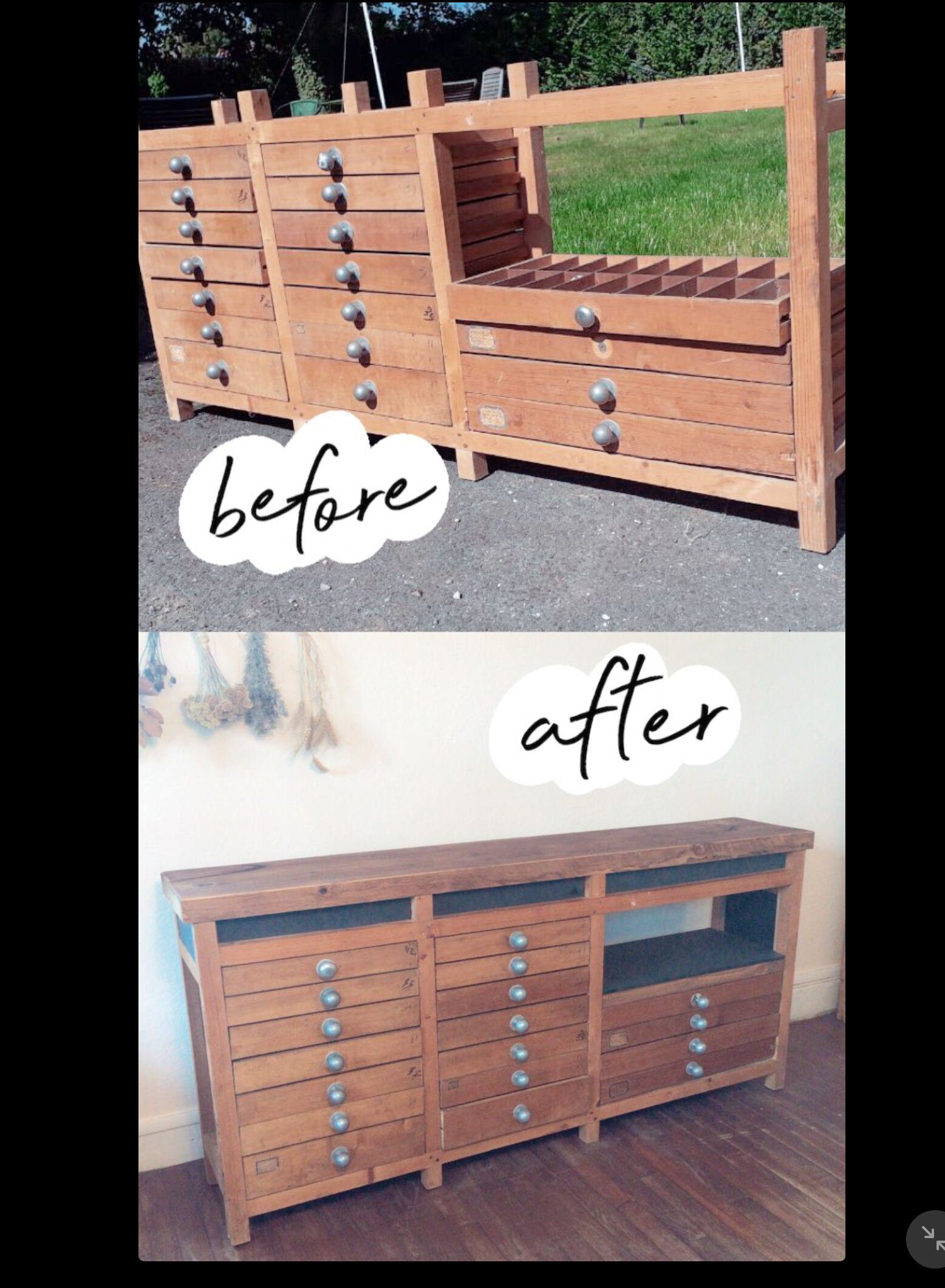 Haberdashery furniture in solid wood