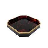 Hollywood regency octagonal tray, Italy 1970s