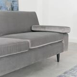 Sofa HELSINKI grey velour, Scandinavian design