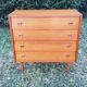 Scandinavian style teak chest of drawers from the 70s 4 drawers
