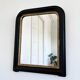 Miroir antique français Louis Philippe – noir et or, fin du 19e siècle