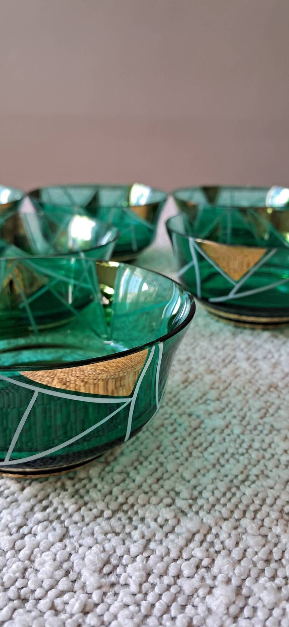 Set of sorbet bowls from the 1950s.