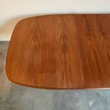 Vintage Skovby extendable oval table teak