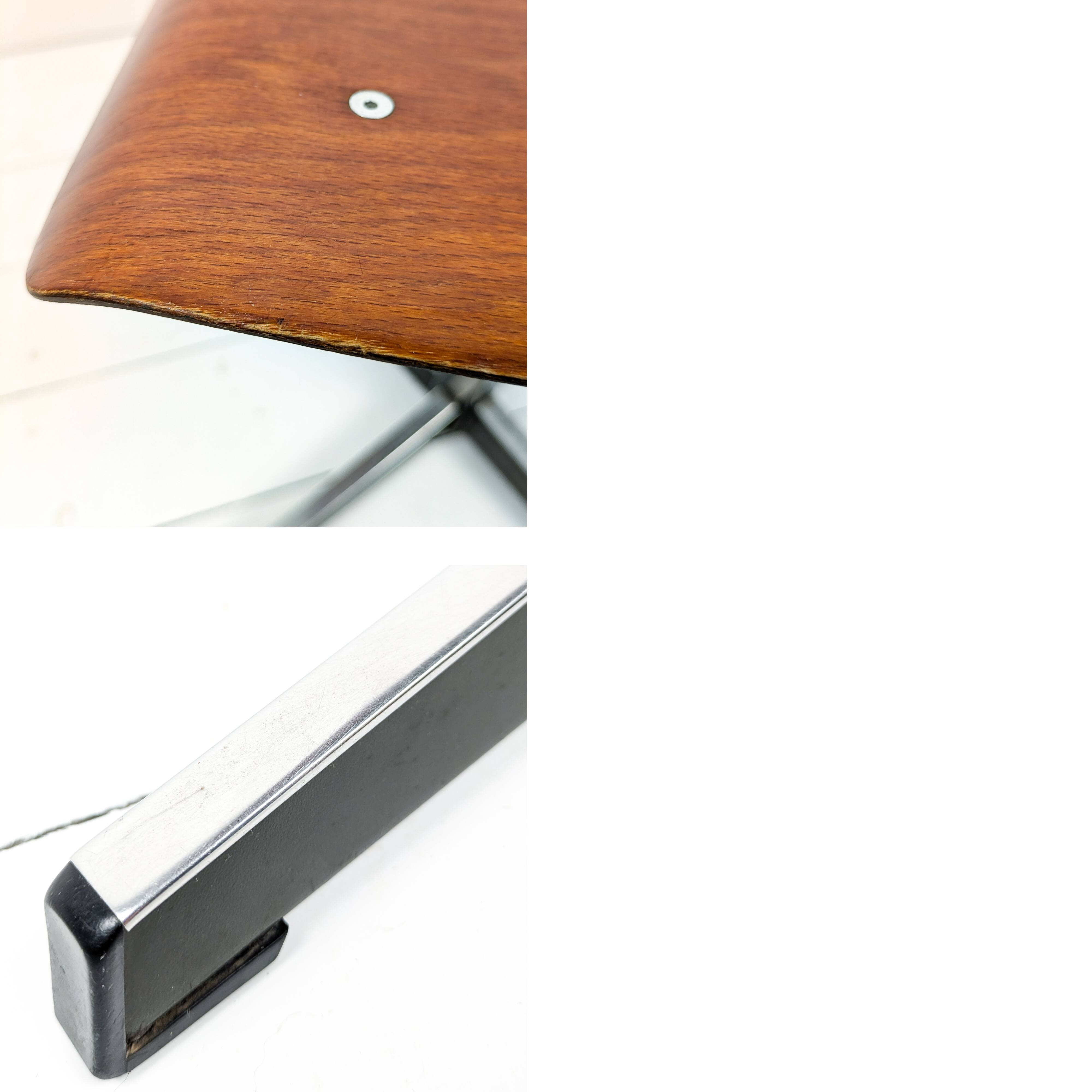 Mid Century Chaise d'école Chaise d'enfant Bois Métal Vintage Rétro Chambre d'enfant Pied Skandi Sca