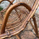 Vintage rattan children's armchair