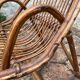 Vintage rattan children's armchair