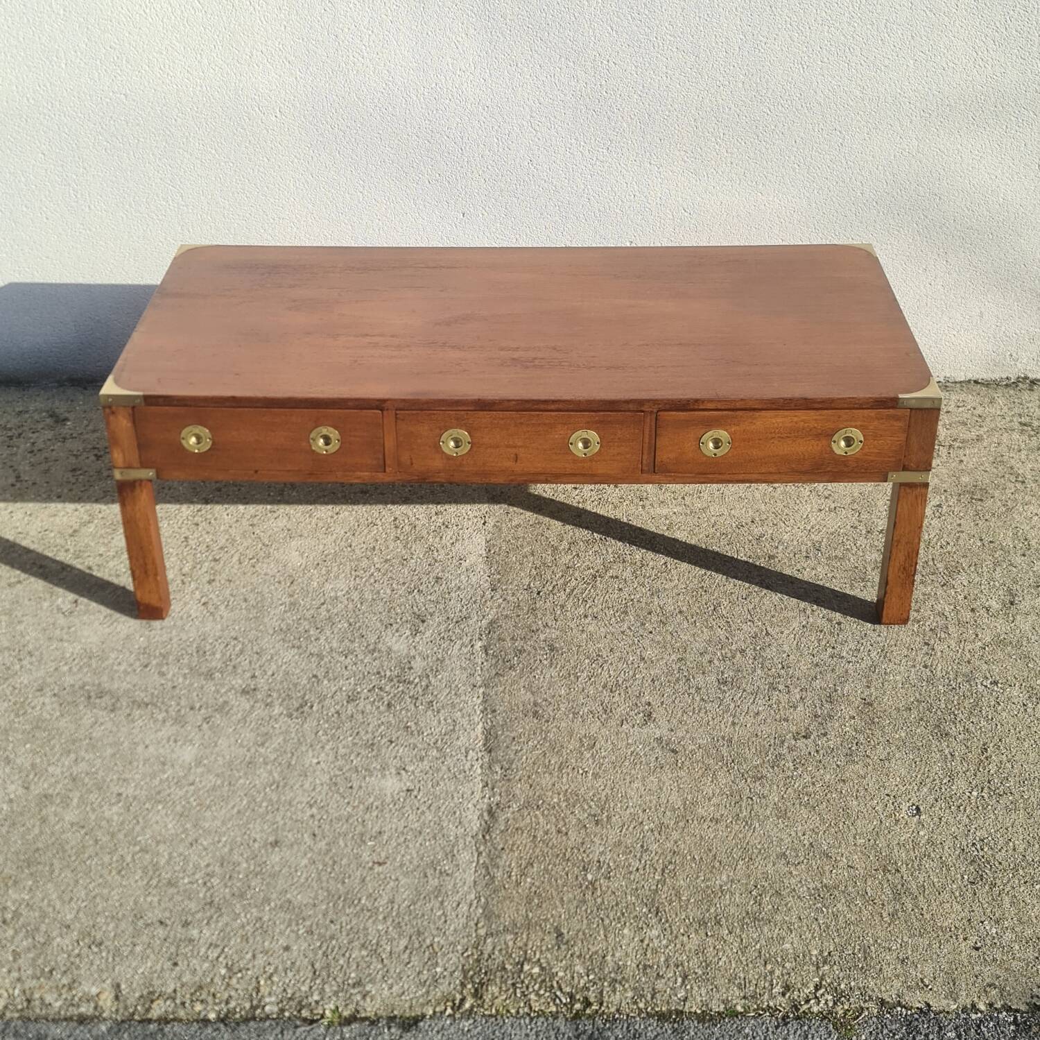 Table basse campagne militaire, marine, vintage