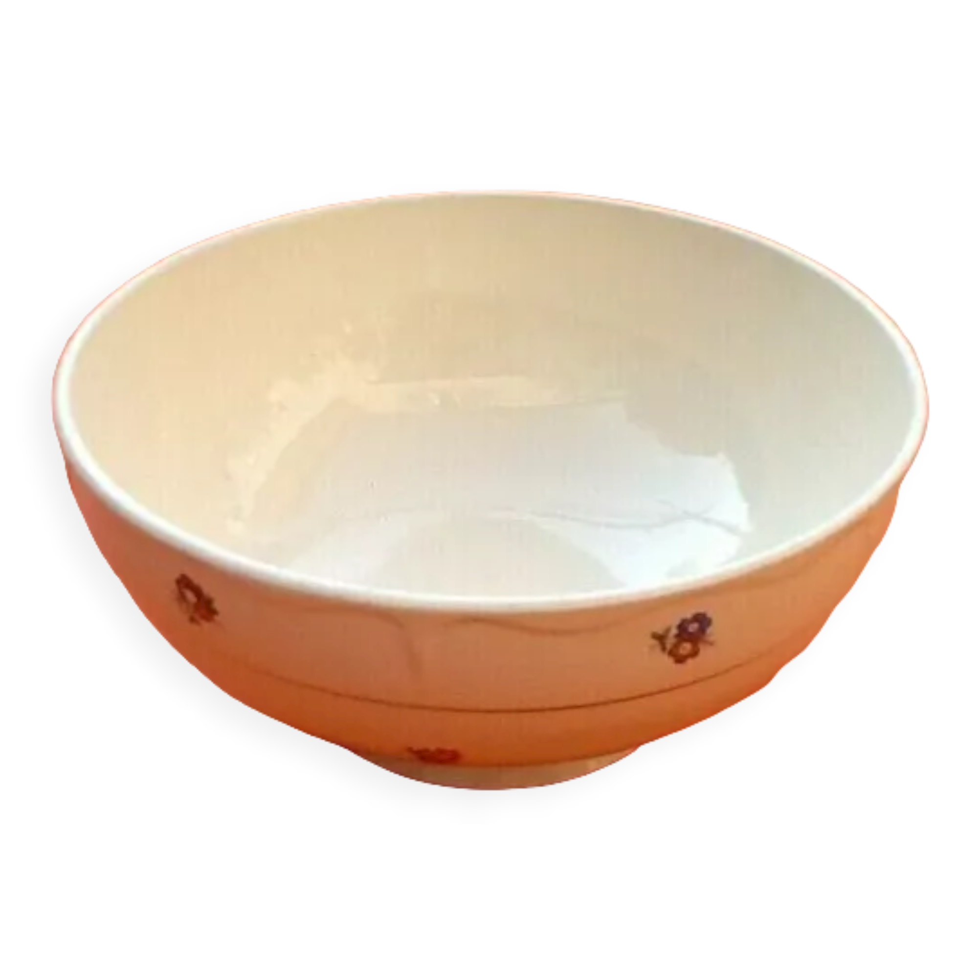 Salad bowl faience floral decoration, 1930