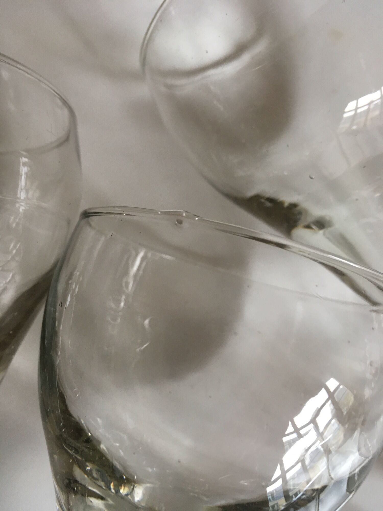 series of 6 walk glasses from bistro counter 50s