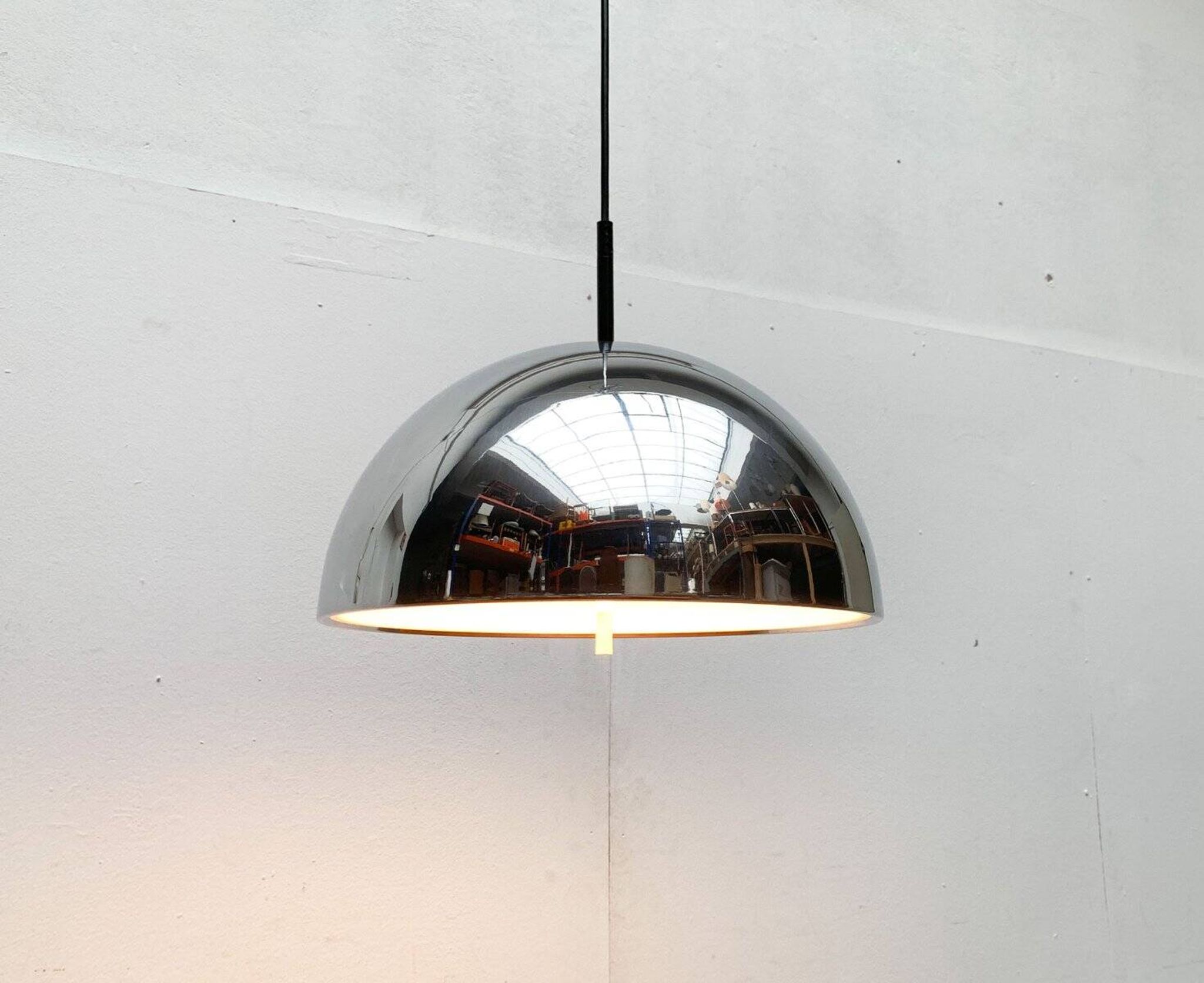 German mid-century dome pendant lamp by Staff Leuchten, 1960s.