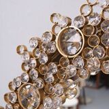 Palwa Crystal Back lid mirror, Hollywood Regency 1970s
