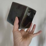 Vintage Virebent cubic vase