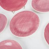 Set of 6 dishes earthenware of salins, france, collection mistral