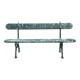 Garden bench of the early twentieth century cast iron and teak