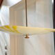 Suspension vintage verre peint