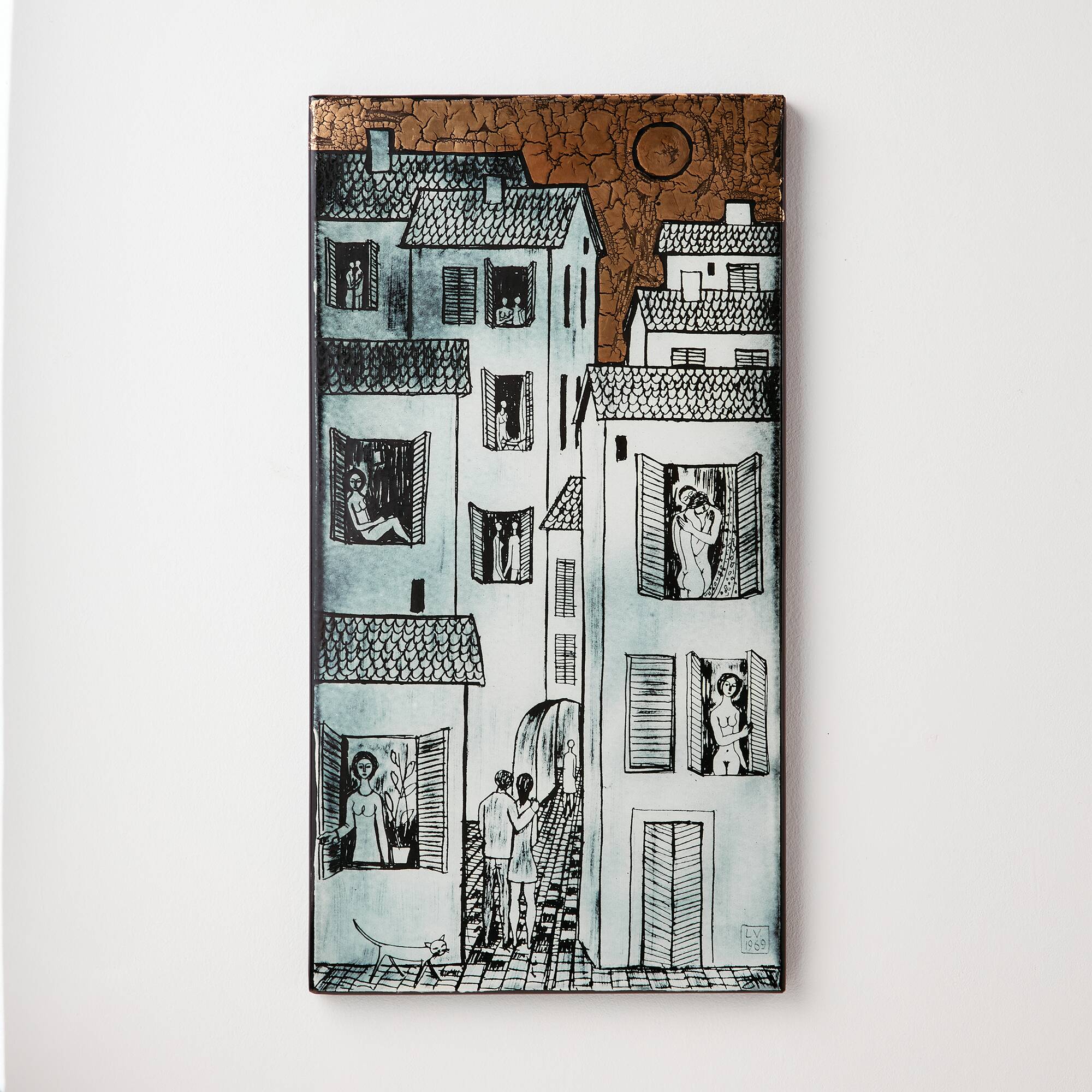 Lovers’ Lane enamel artwork by Vitus Lőrincz