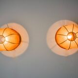 Pair of “cocoon” wall lights, Italy, 1970
