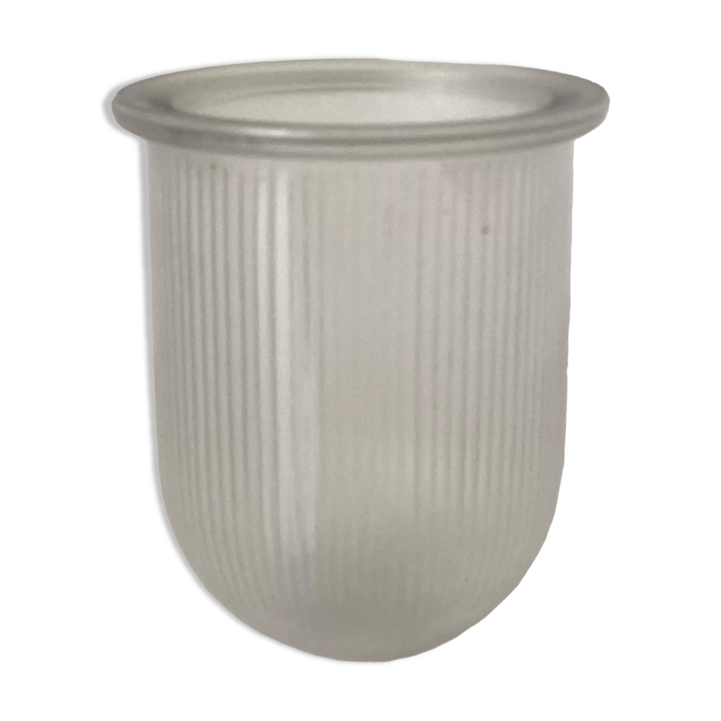 Small art deco vase in pressed and molded glass