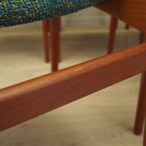 Set of six teak chairs, Danish design, 1960s, manufacture: N. & K. Bundgaar