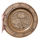 Round carved wooden dish