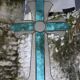 Croix en vitrail – Style Tiffany fait main, décoration murale