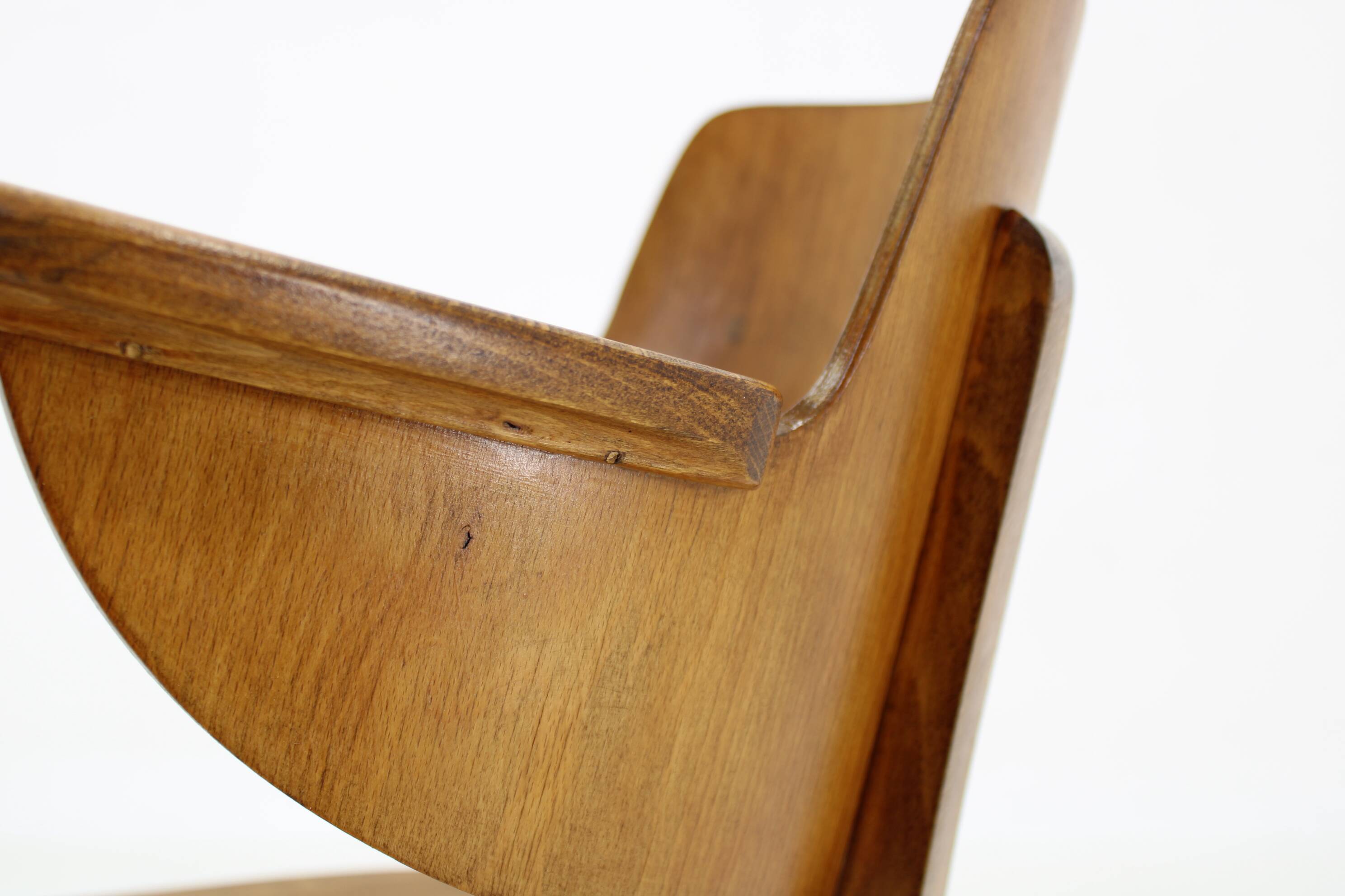 1960s Desk or Side Beech Chair by Ton, Czechoslovakia