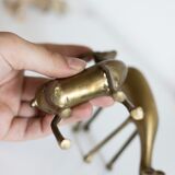 Vintage brass deer and doe