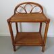 Pair of rattan and bamboo bedside tables 1970s