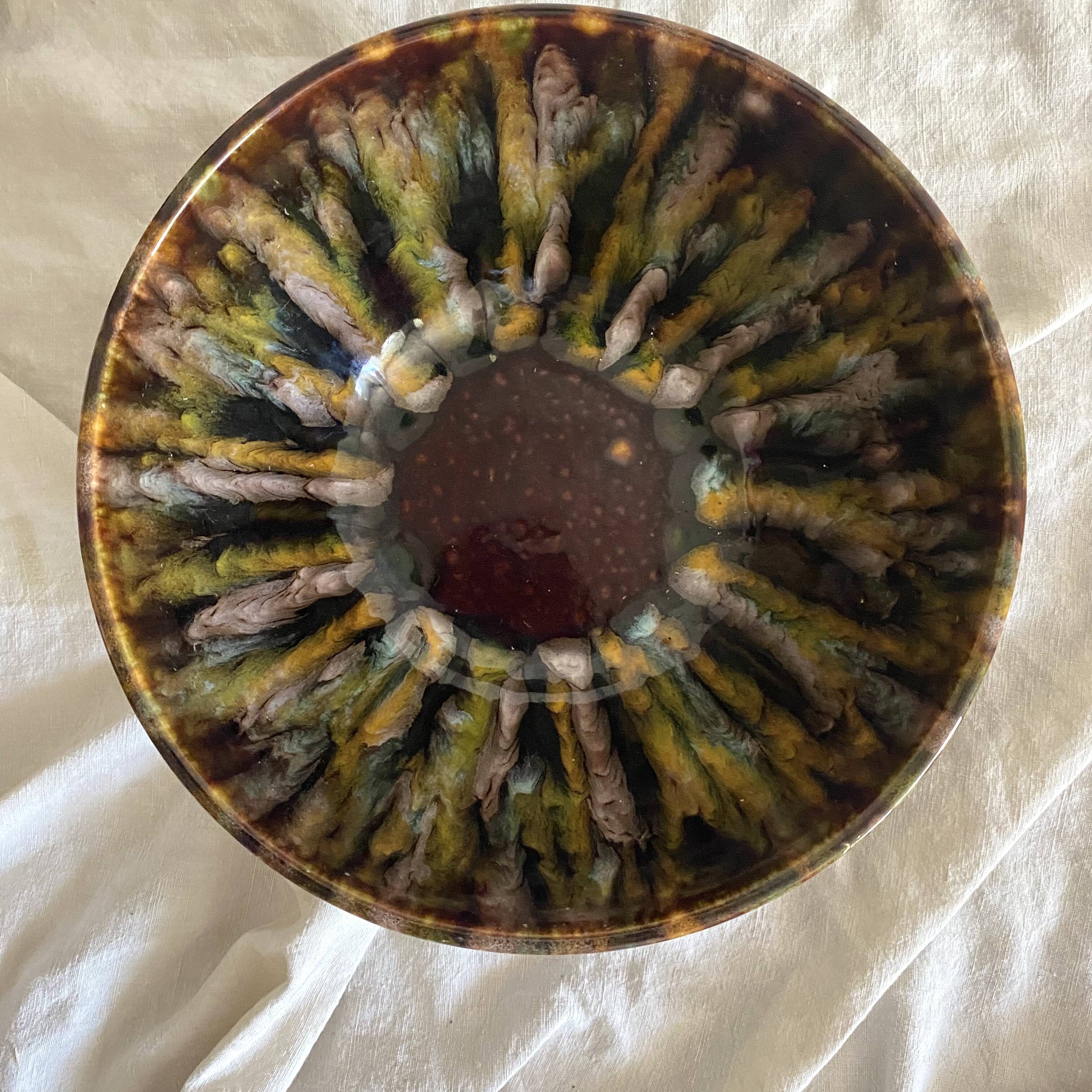 Vintage salad bowl from the Saint Jean de Bretagne earthenware factory