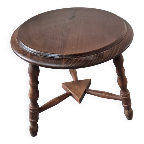 Tabouret bas vintage tripode