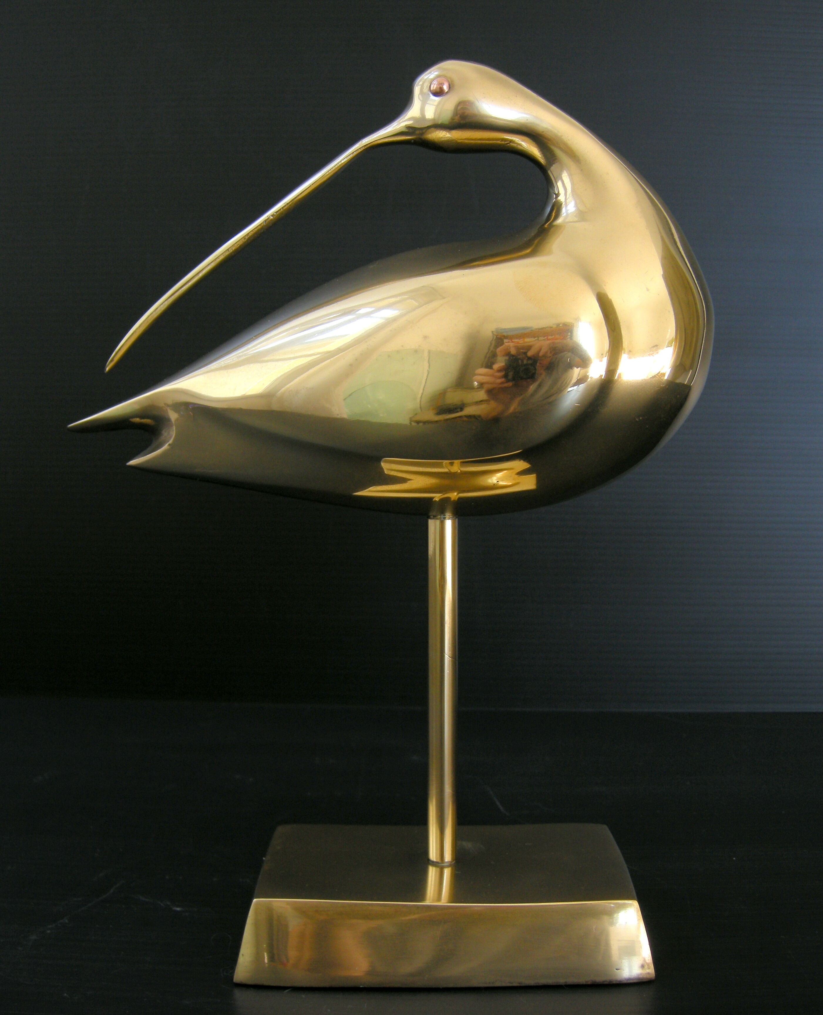 Vintage decorative bird 1970 brass