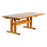 Table à manger extensible design vintage danoise en pin massif par Thorsø Møbelfabrik, 1960