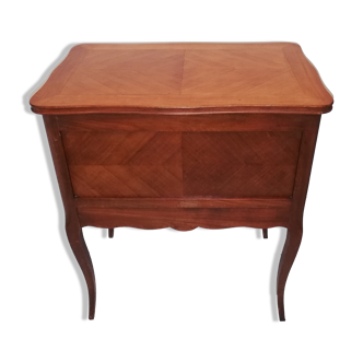 Coffre de rangement en bois marqueté