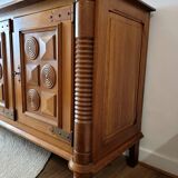 Solid oak enfilade Art Deco, circa 1940.