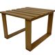 Vintage 1970s coffee table/side table, white oak slats slatted design
