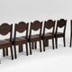 Ensemble de six chaises de salle à manger, acajou, France, années 1930 - Etienne Kohlmann