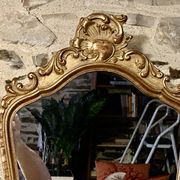 Baroque mirror in gilded wood and stucco in Louis XV style - 61 x 35 cm