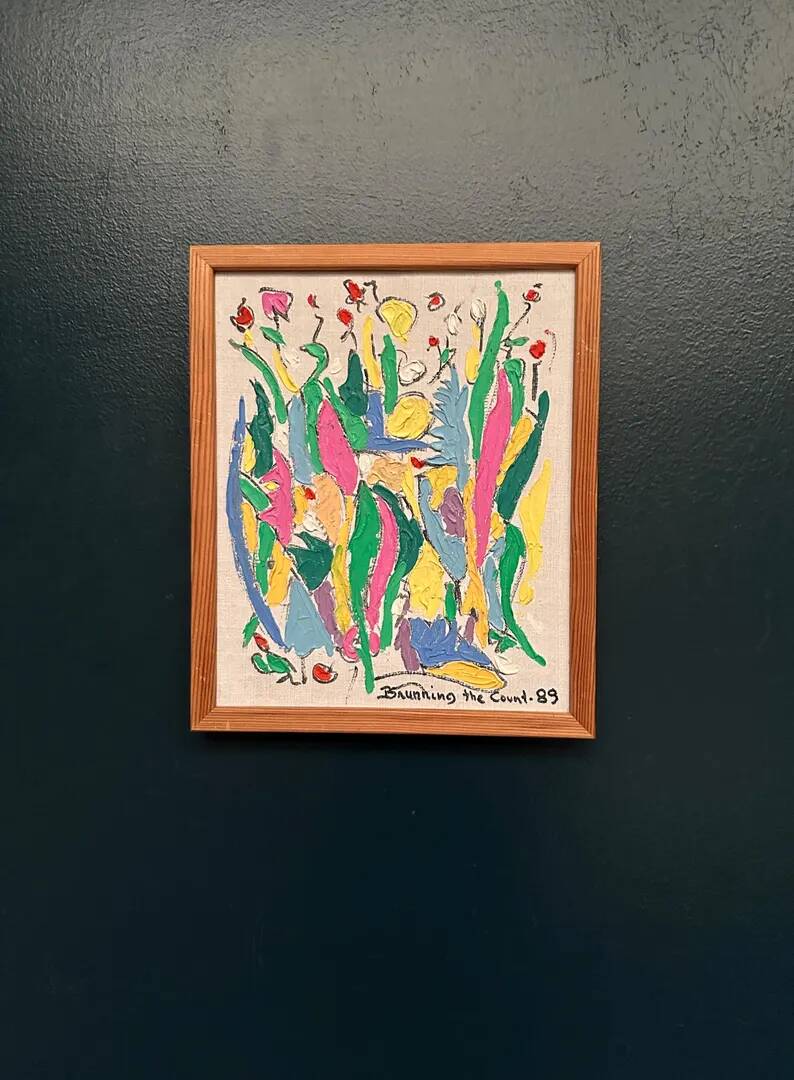Original Swedish Oil on Canvas – “Brunning the Count ” by Leif Brünning – Dated 1989 – Vintage & Framed