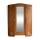 Antique Art Deco wardrobe in wood with mirror
