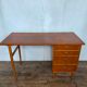 Scandinavian teak desk design 1960 feet spindles